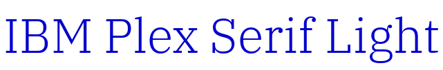 IBM Plex Serif Light الخط